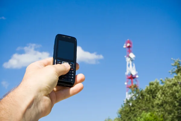 Telefone celular e frustração GSM — Fotografia de Stock