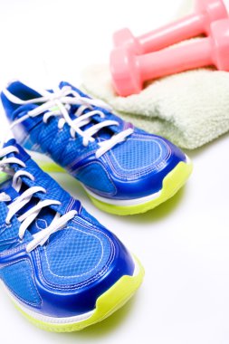 egzersiz, spor ayakkabı egzersiz için hazır