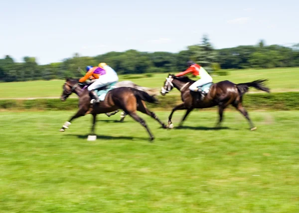 Horse racing, motion blur — Stock Photo, Image
