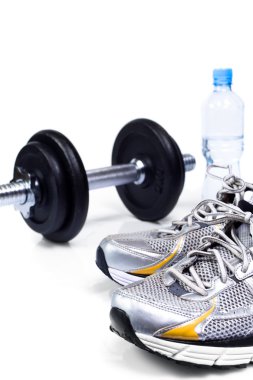 Exercise equipment ready to workout clipart