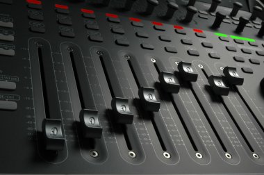 Audio Mixing Board Sliders clipart