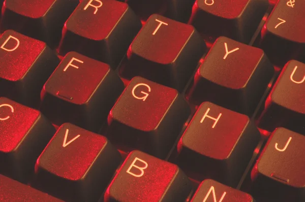 Red computer keyboard