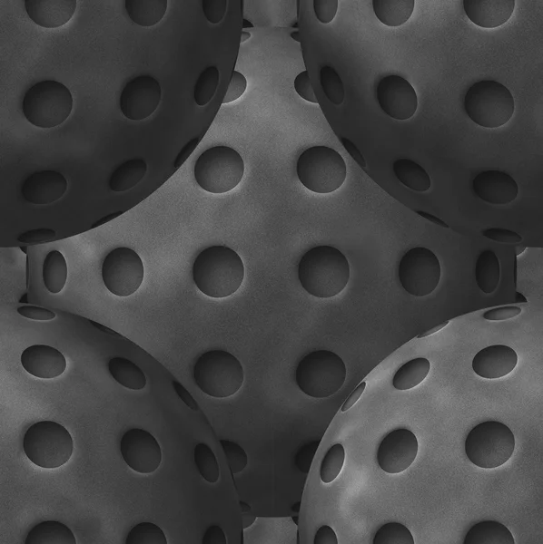 Iron gray metal spheres with holes. — Stockfoto