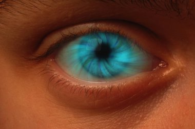 Blue Vortex in an Eyeball clipart
