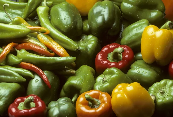 stock image Mixed multicolored Bell and Chili peppers