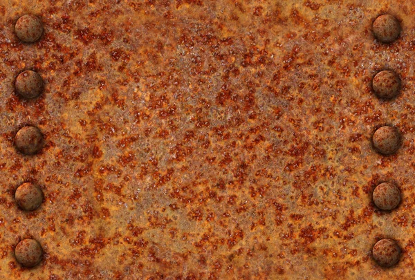 Superficie metálica oxidada con remaches Imagen De Stock