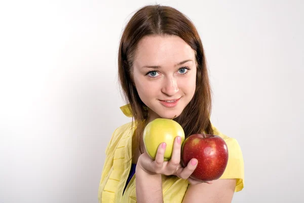 stock image Girl & appie