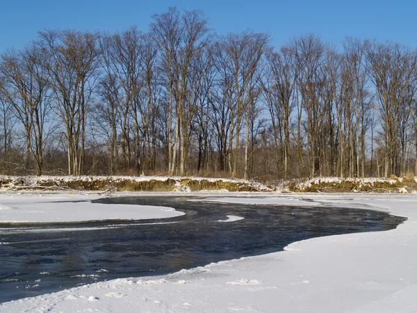 Floden frysning — Stockfoto