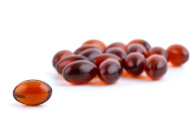 Lecithin capsules closeup clipart