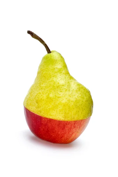 Mezza mela e mezza pera ibrido — Foto Stock
