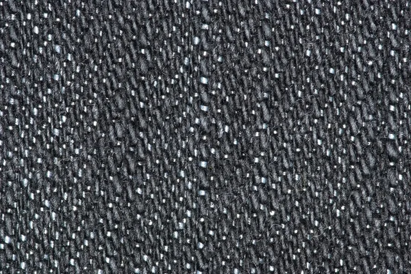 Macro shot of black denim — Stock Photo, Image