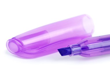 Closeup shot of violet felt-tip marker clipart