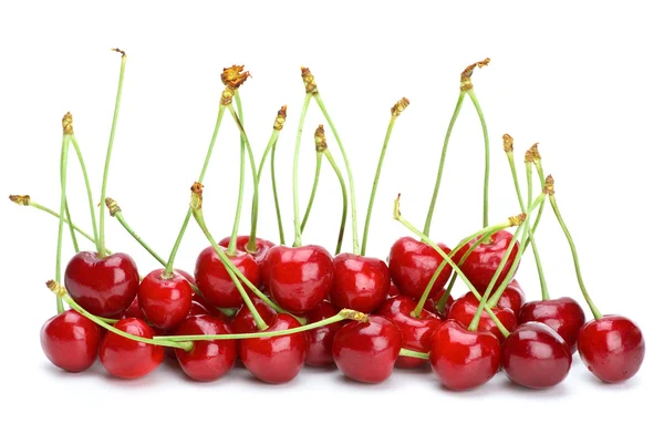 Some red cherries with stalks — 스톡 사진
