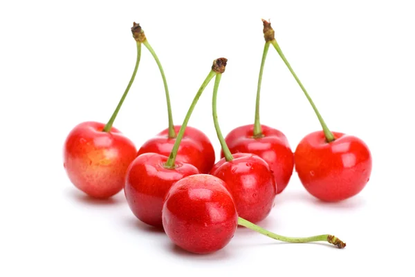 stock image Some pink cherries with stalks