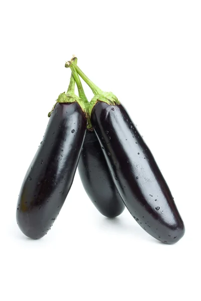 Three aubergines — Stock Photo, Image