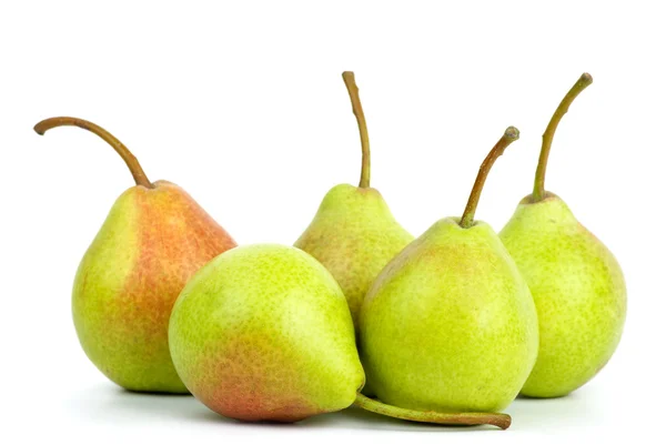 Cinco peras verdes — Fotografia de Stock
