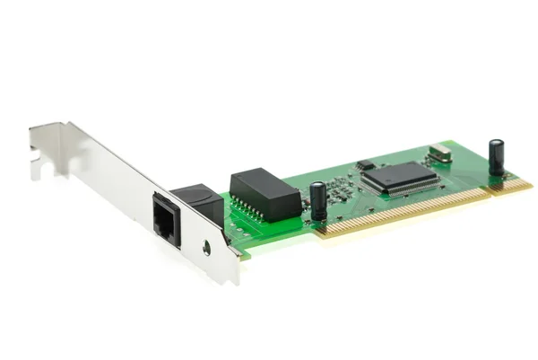 ISDN (or LAN ethernet) PCI card — Stock Photo, Image