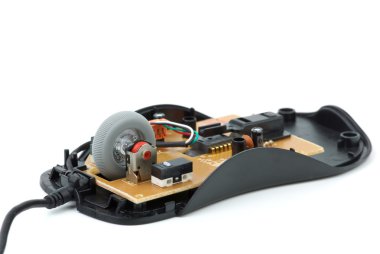 Disassembled optical mouse clipart