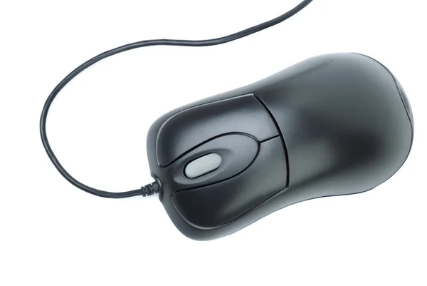 Black optical computer mouse — Stock Photo, Image