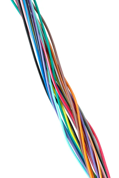 Olika färgade ledningar — Stockfoto