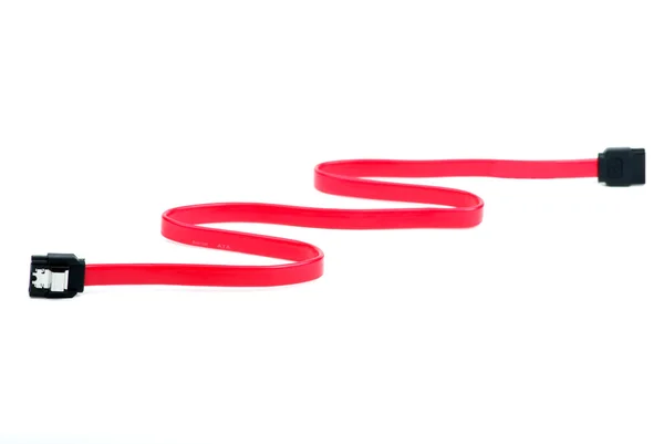 Червоний sata кабелю — стокове фото