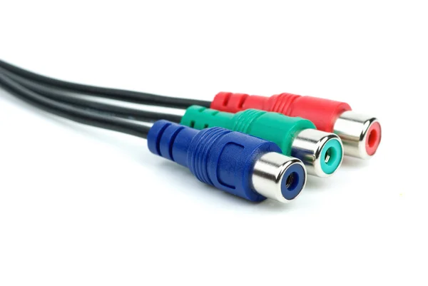RGB (veya bileşeni) video coonectors kablo — Stok fotoğraf