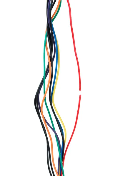 Kabel med röd tråd brutit — Stockfoto