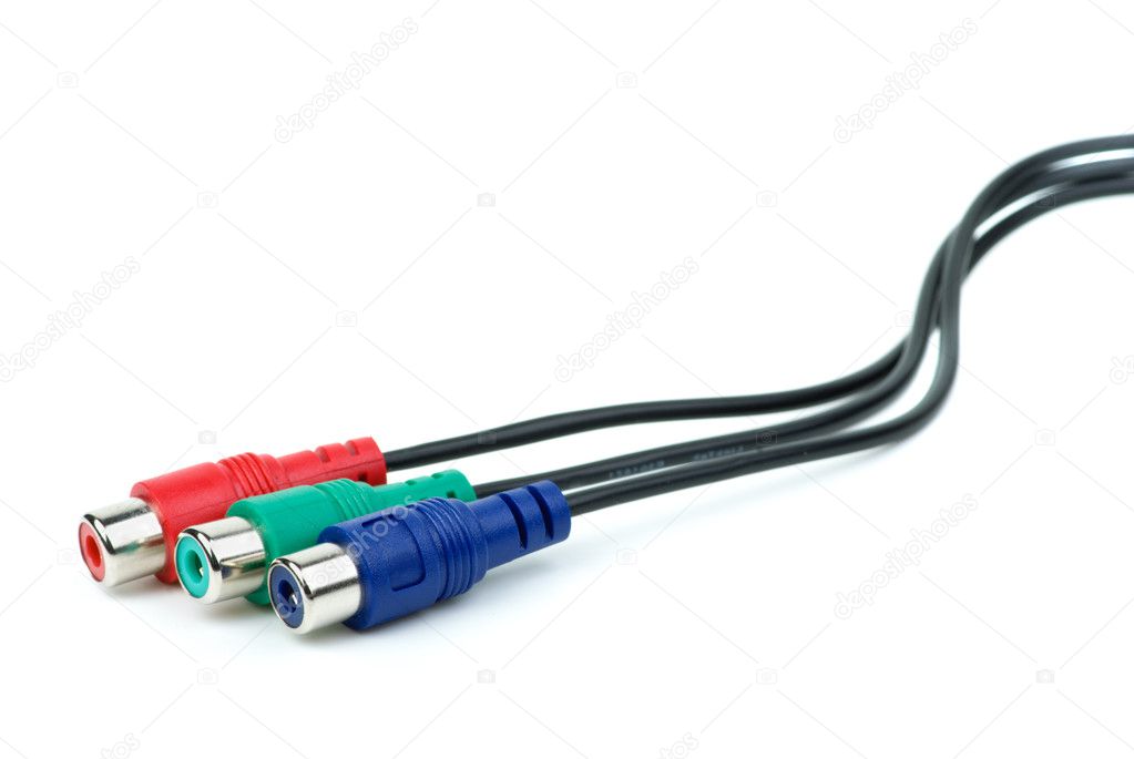 RGB (or component) video cable with RCA coonecto — Stock Photo ...