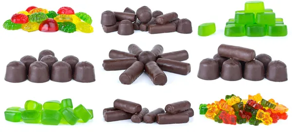 Set mit verschiedenen Bonbons — Stockfoto