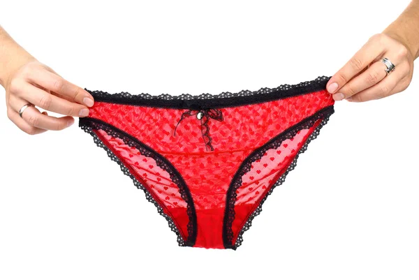Hand Of Sexy Young Woman Holding Lace Panties Stock Photo, Picture