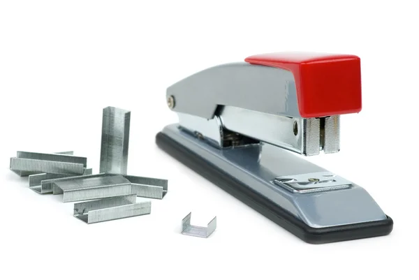 Staples and stapler — Stock Photo, Image