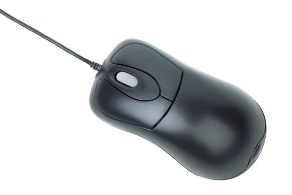 Modern black computer mouse — Stock Photo, Image