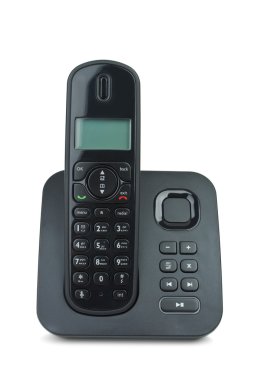 Black cordless phone clipart