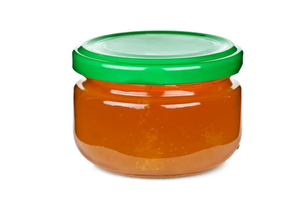 Small jar with honey — Stock Photo, Image