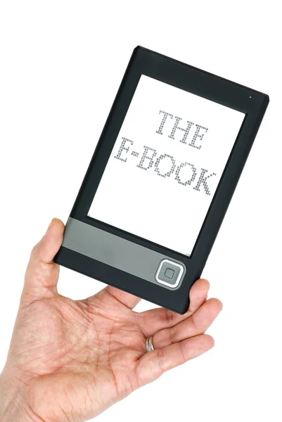 stock image Hand holding E-book gadget