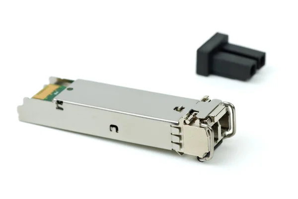 Optical gigabit sfp module for network switch — Stock Photo, Image