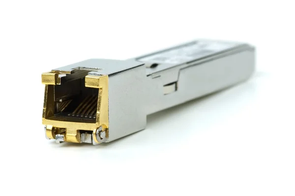 Módulo sfp Gigabit (cobre) para comutador de rede — Fotografia de Stock