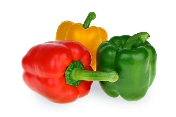 Rode, gele en groene paprika — Stockfoto