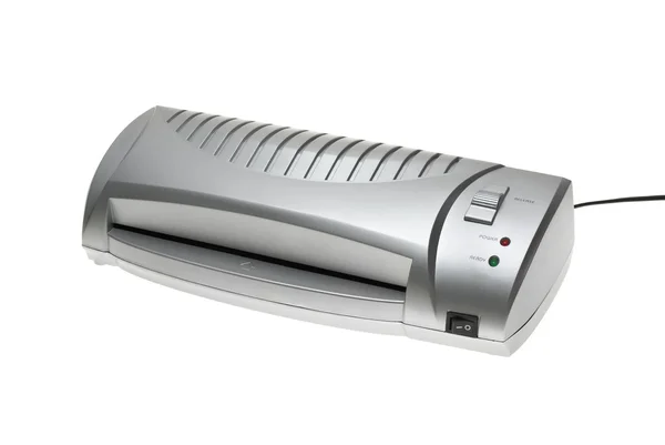 Small silver desktop laminator — Stock Photo, Image