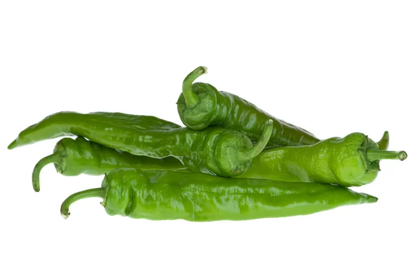 Cuatro chiles verdes — Foto de Stock