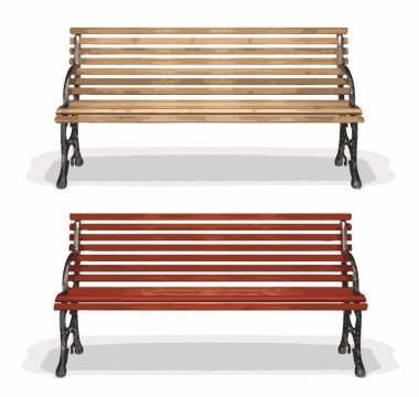 Wooden bench (vector)