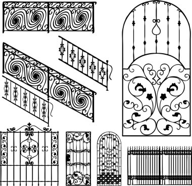 Collection of fences (vector)