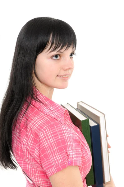 Jong meisje met boek — Stockfoto