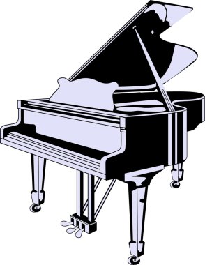 Vector grand piano clipart