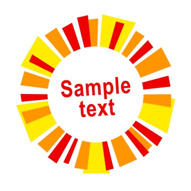 Sun frame or label clipart