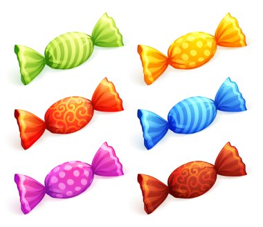 Colorful vector candies clipart