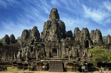 Ancient temple in Angkor Wat, Cambodia clipart