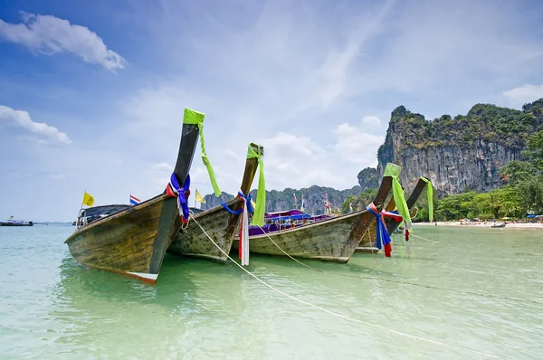 Longtail hajók Thaiföldön — Stock Fotó