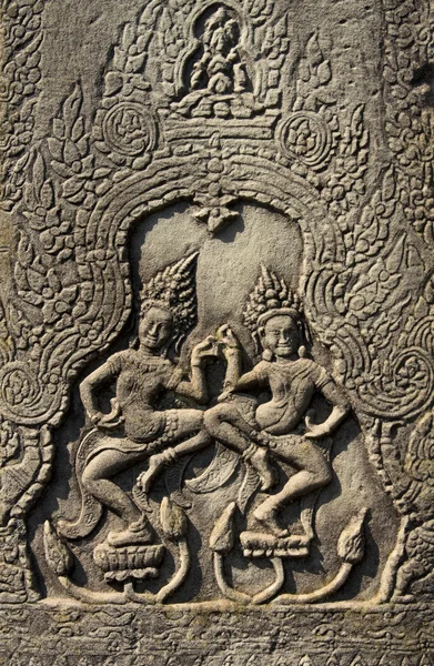 Relief in angkor, Cambodja — Stockfoto