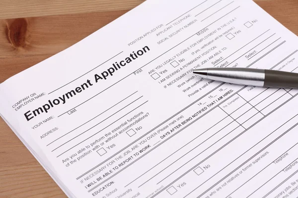 Stock image Application for Employment